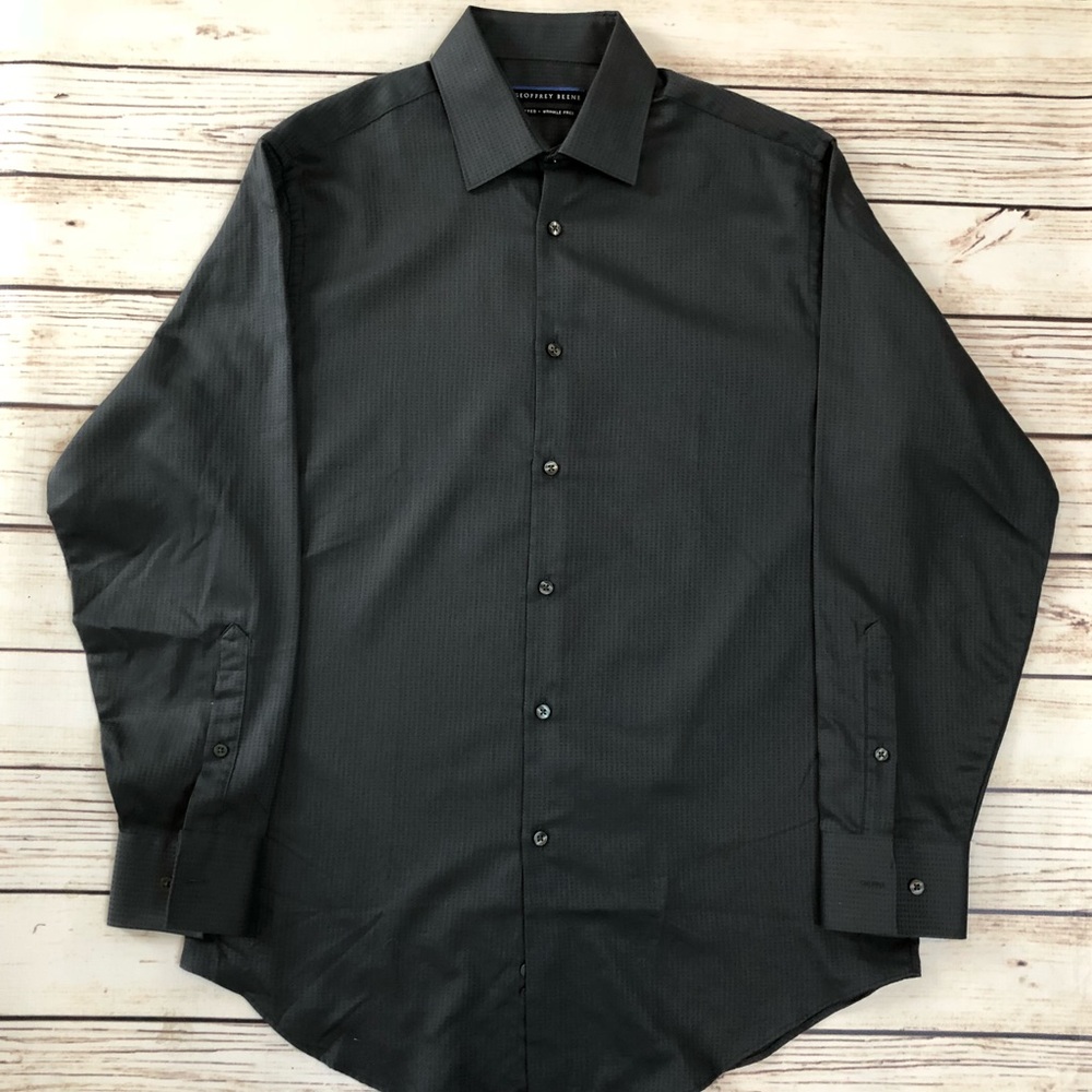 ✨GEOFFREY BEENE Dark Gray Button Down Dress Shirt
